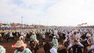 انطلاق فعاليات التبوريدة بموسم مولاي عبدالله امغار بنشارمة 123سربة وما يناهز 2126 فرس وفارس